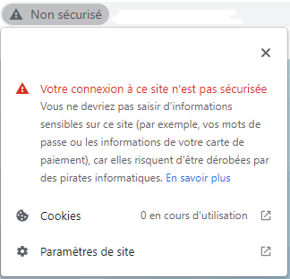 chrome not secure